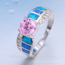 Opal Stein und rosa CZ Preis neuen Design Damen Fingerring